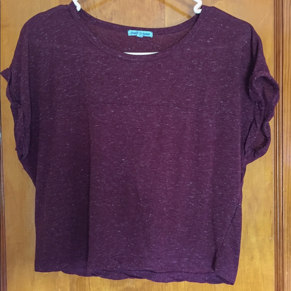 Maroon Crop Top